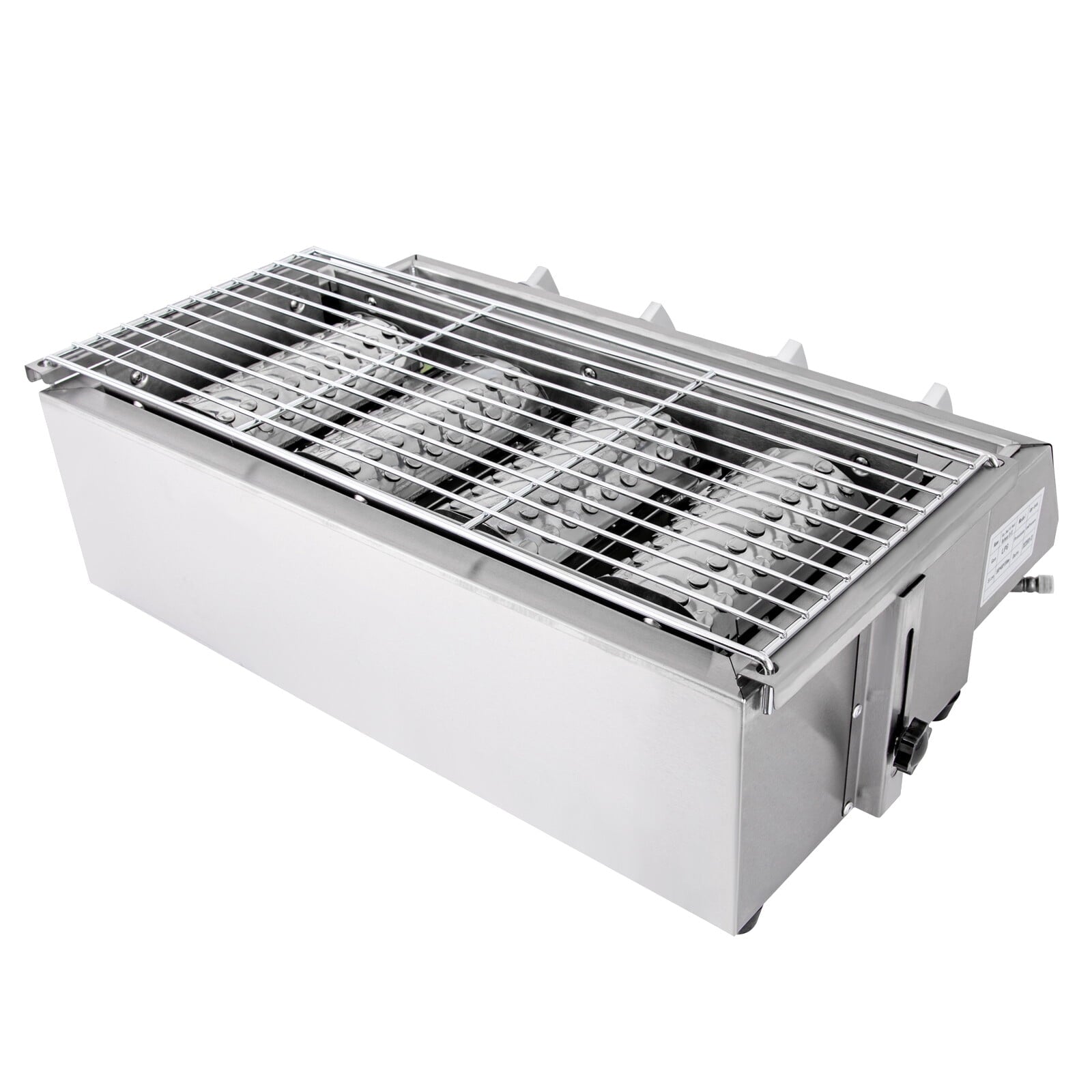 4 Burner Gas BBQ Grill Stainless Steel – LPG Only, 2800Pa Low Pressure, Portable TOOL1SHOoo