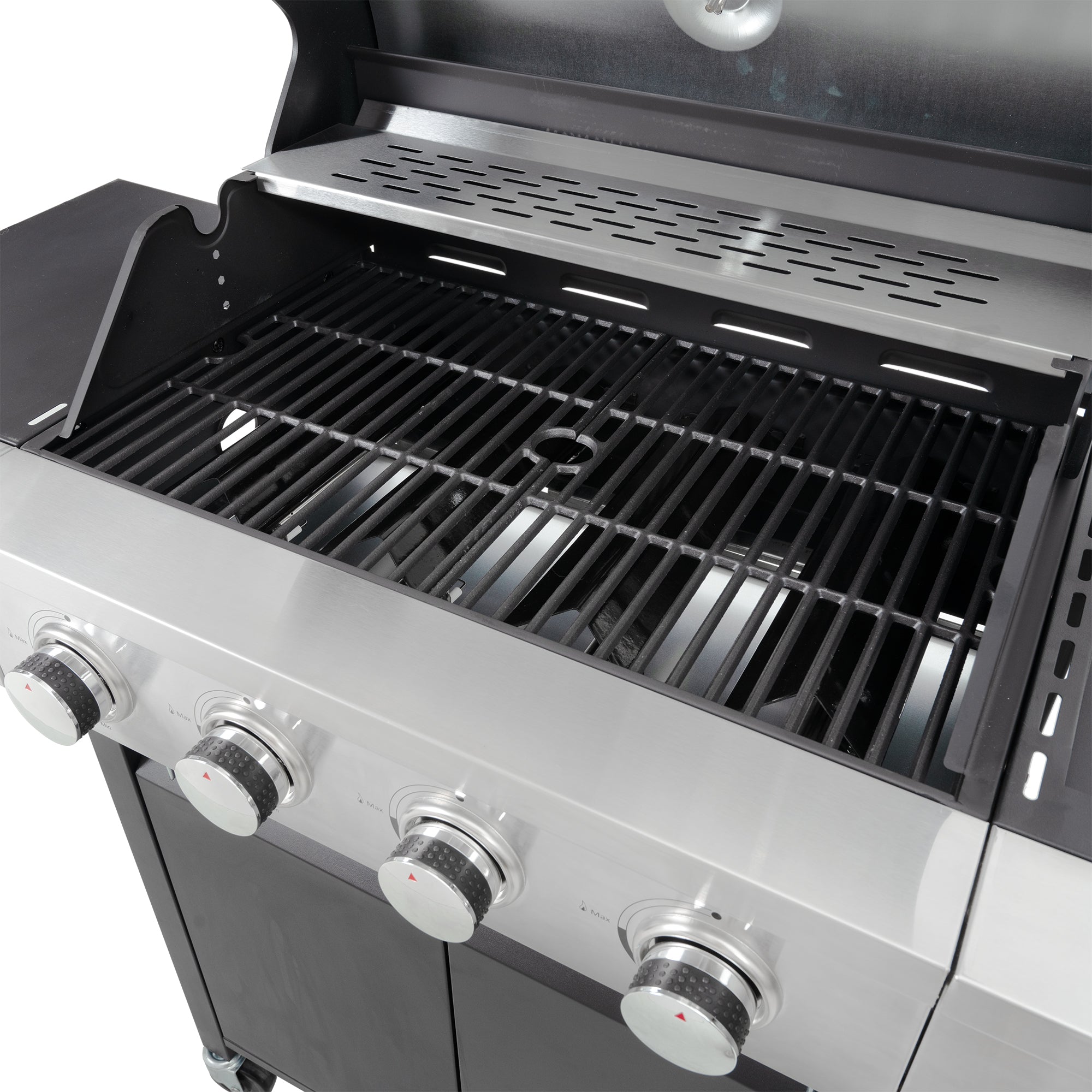 Miniyam 4-Burner Propane Gas Grill, 46,500 BTU Outdoor BBQ Grill with Side Burner, Stainless Steel My Store