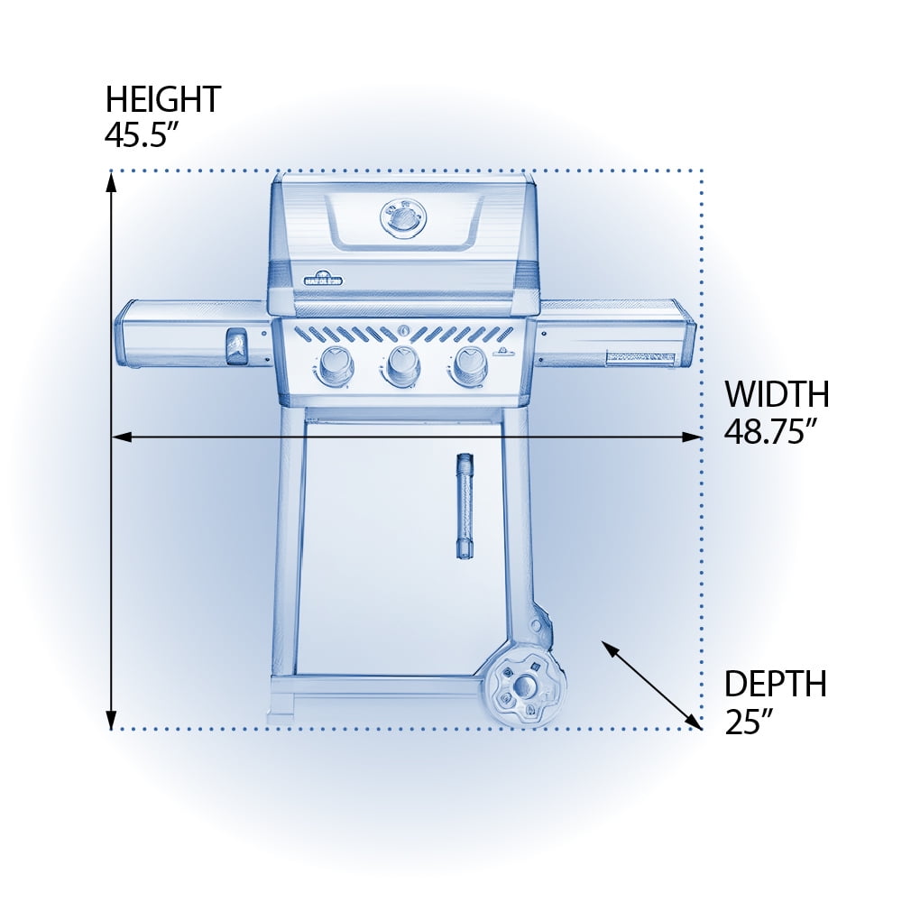 Napoleon Freestyle 365 3-Burner Propane Gas Grill in Graphite Grey Gas Grills