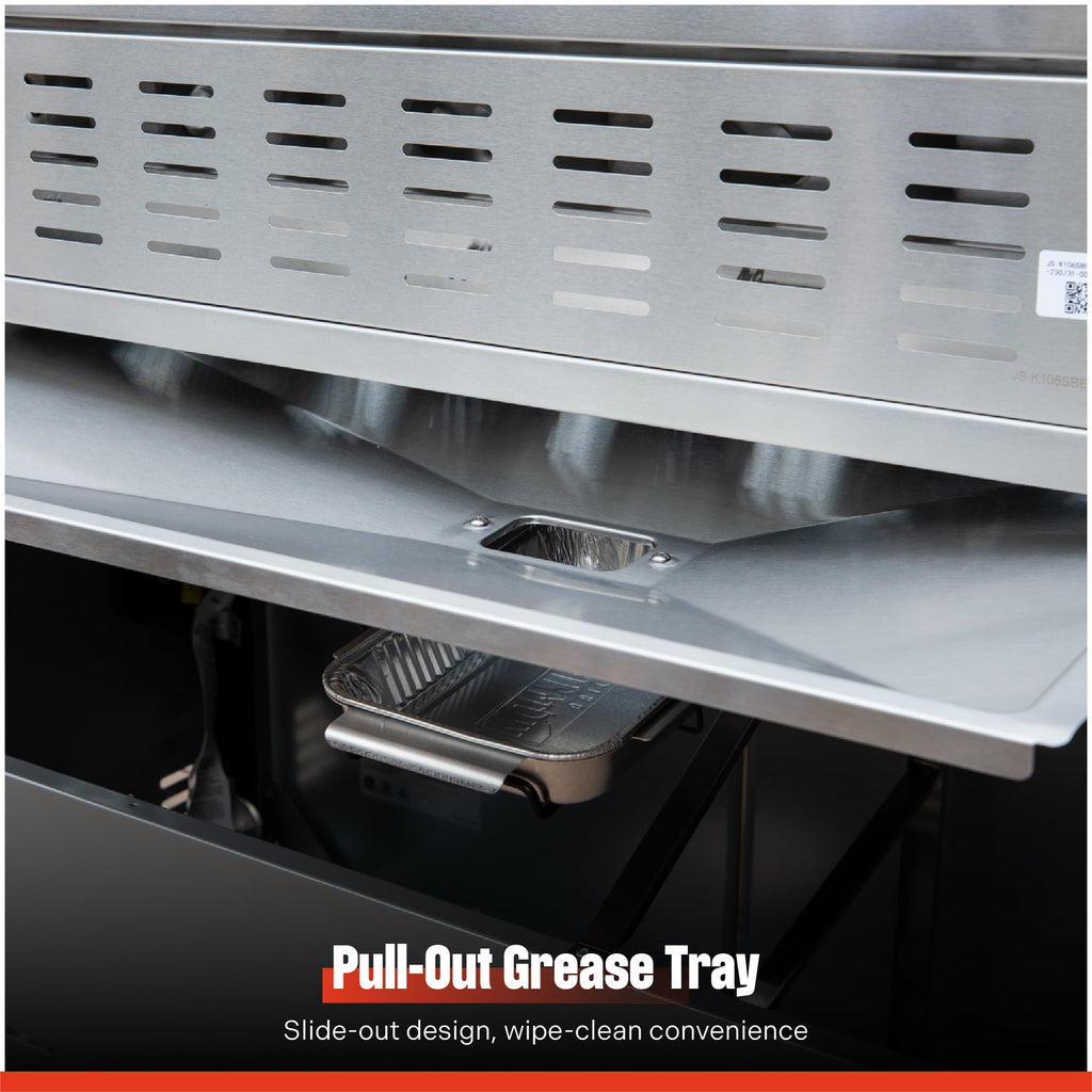 Monument Grills Denali Series 6-Burner Black Dual Fuel Cabinet Grill with Clearview Lid and LED Knobs Monument Grills
