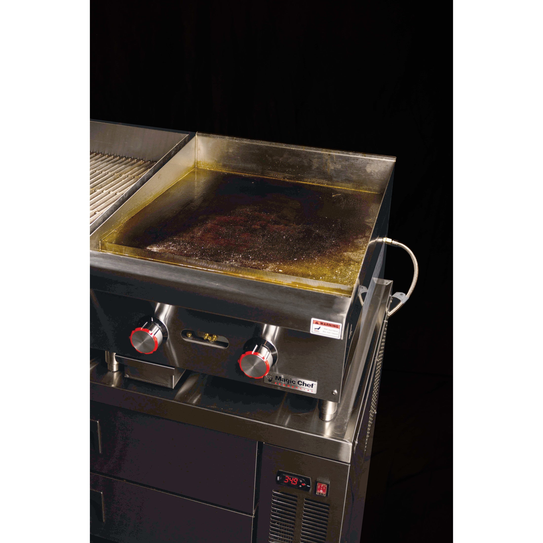 36 in. Commercial Natural Gas Manual Countertop Griddle in Stainless Steel Magic Chef
