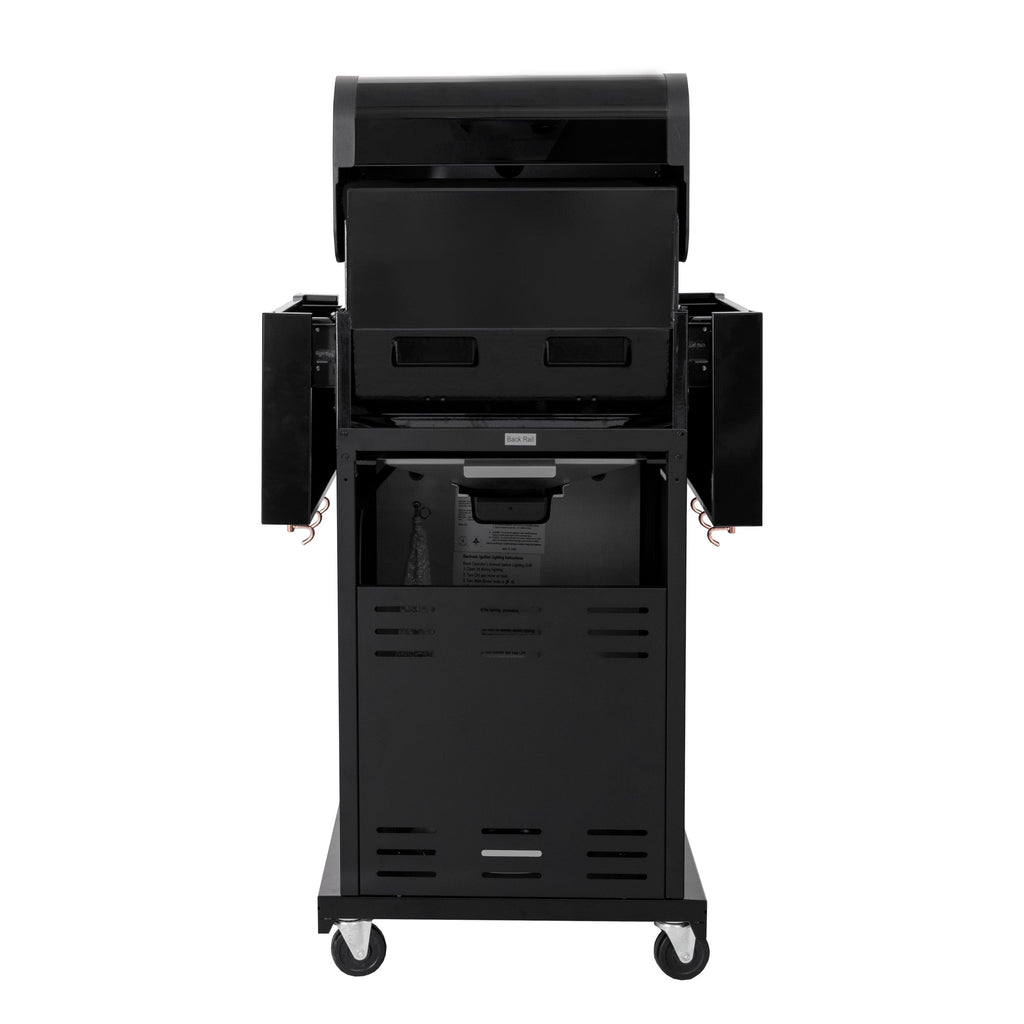 Permasteel 2-Burner Compact Propane Gas Grill with Foldable Sides, Black with Copper Accent Gas Grills
