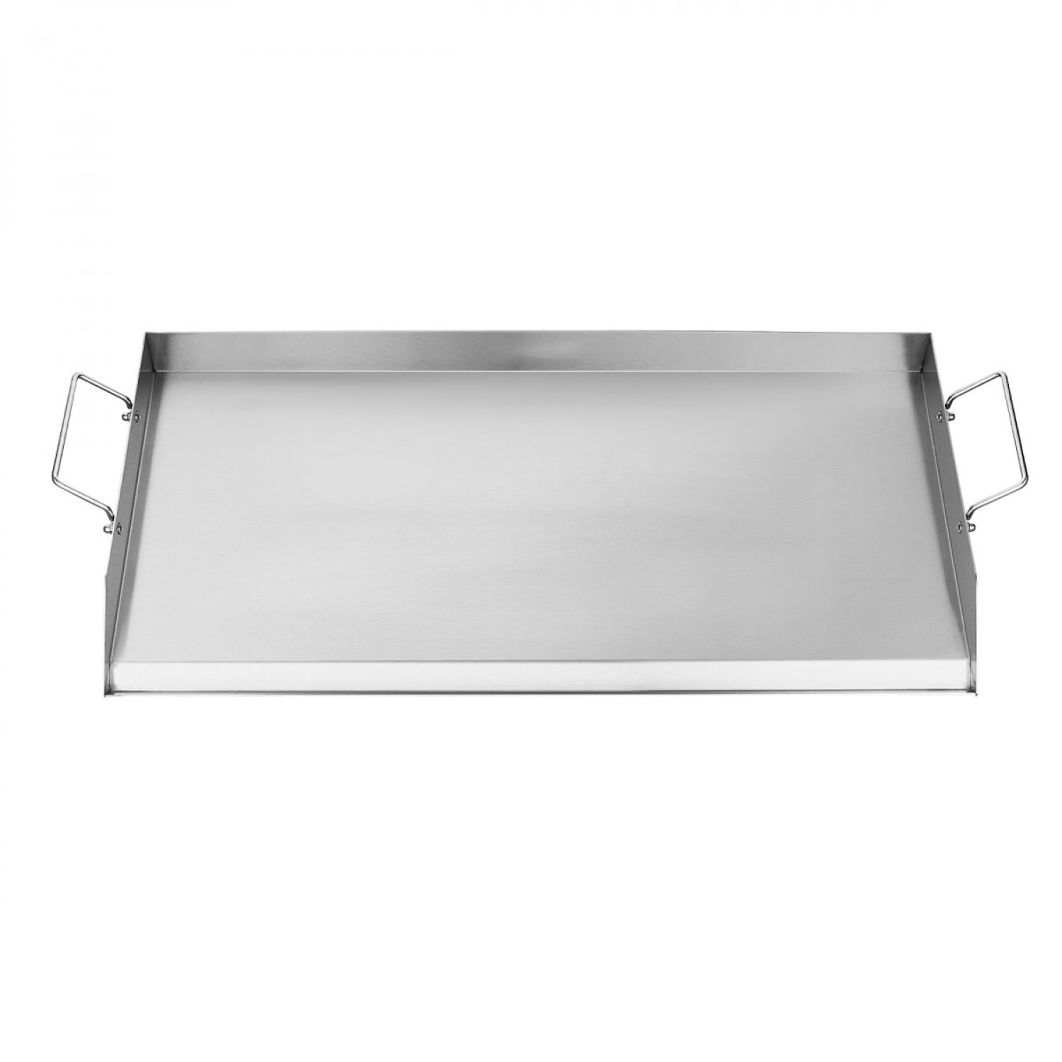 32x16 Inch Flat Top Griddle Stainless Steel Universal BBQ Grill Pan with Grease Drain X Shaped Reinforcement Large Cooking Area for Outdoor Grill DIANJIE