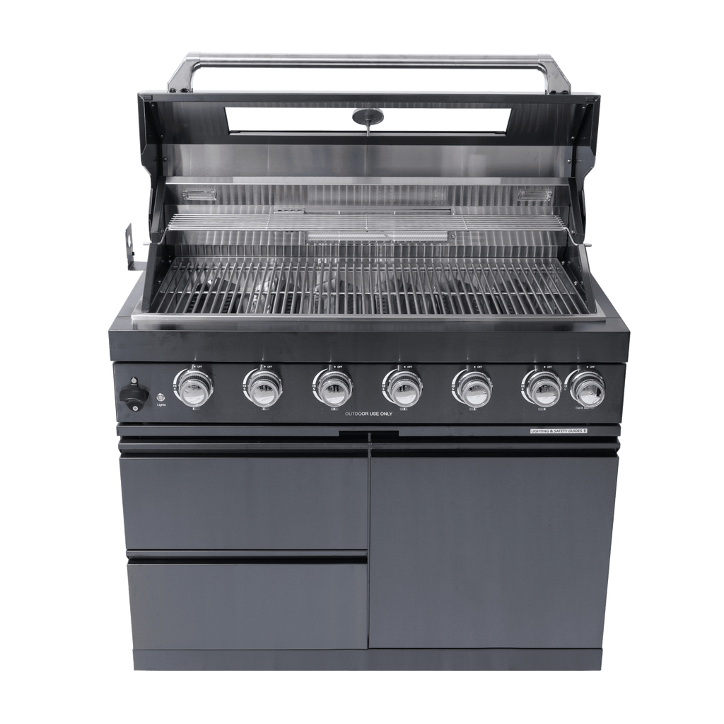 Black galaxy granite countertops, 43-inch island gas grill, Six Burners Grill 85000BUT (LTL carry） Navratil
