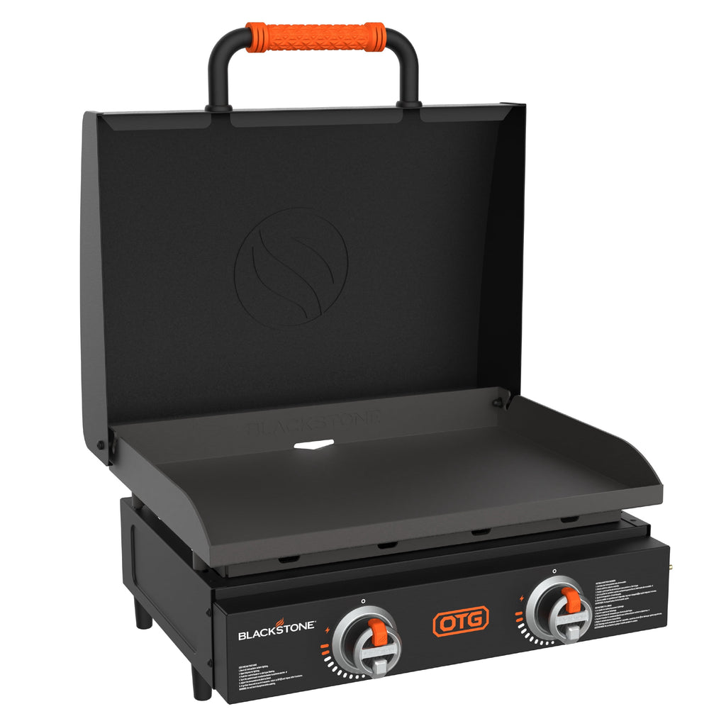 Blackstone OTG 2-Burner 22 Propane Omnivore Tabletop Griddle with Hood Blackstone
