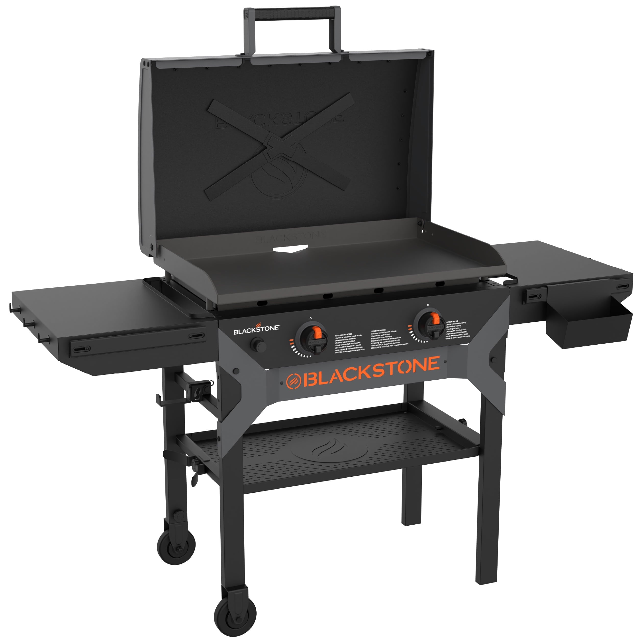 Blackstone 28 Propane Griddle Grill 2311 - Portable Outdoor Flat Top for Cooking with X-Braced Hood & Durable Powder Coated Steel - Iron Forged Omnivore Griddle Blackstone