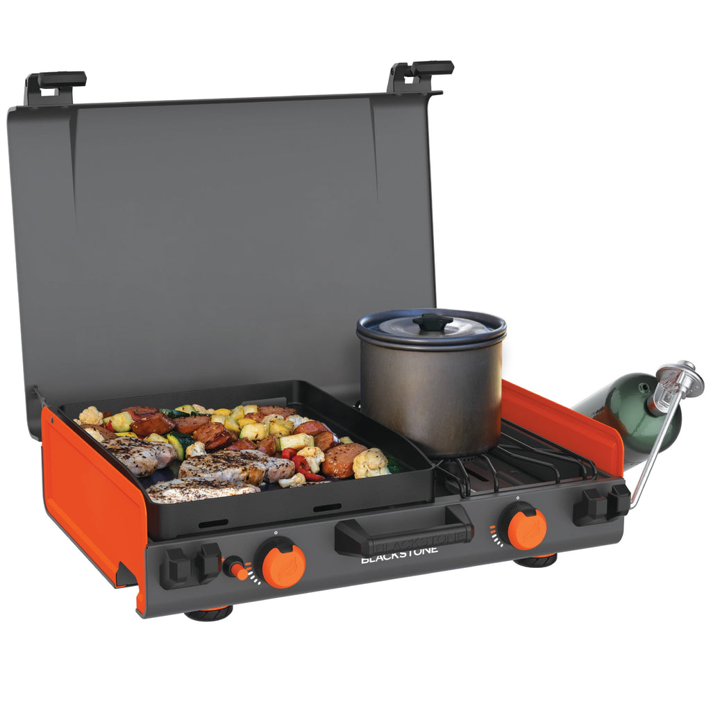 Blackstone Adventure Ready 12x14 Propane Camping Griddle with Side Burner Gas Grills