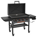 Blackstone Iron Forged 4 Burner Liquid Propane Outdoor Griddle with Hood Black Blackstone
