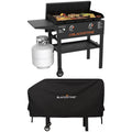 Blackstone Original 2-Burner 28 Propane Omnivore Griddle with Hard Cover and Protective Soft Cover Blackstone