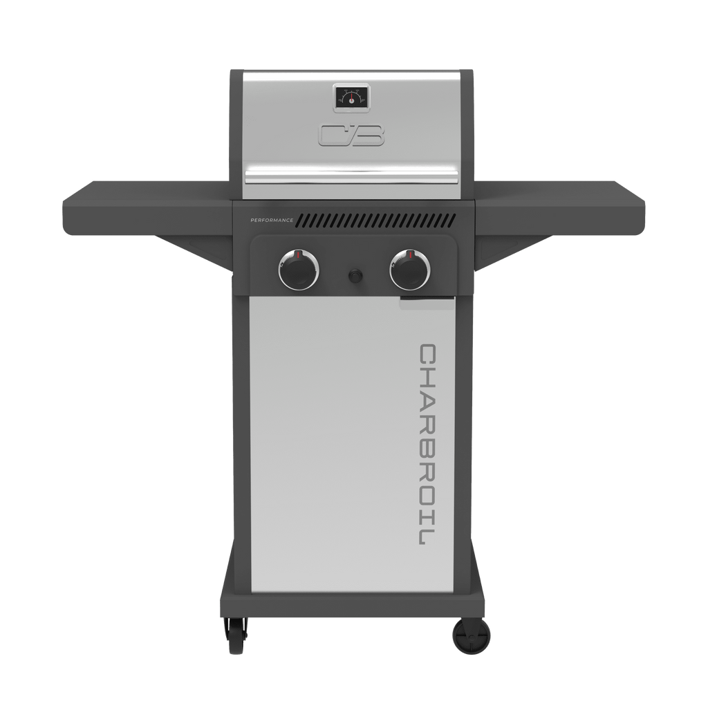 Charbroil Performance Series? FlavorMax? 2 Burner Gas Grill Cabinet with Foldable Side Shelves, Stainless Steel Charbroil