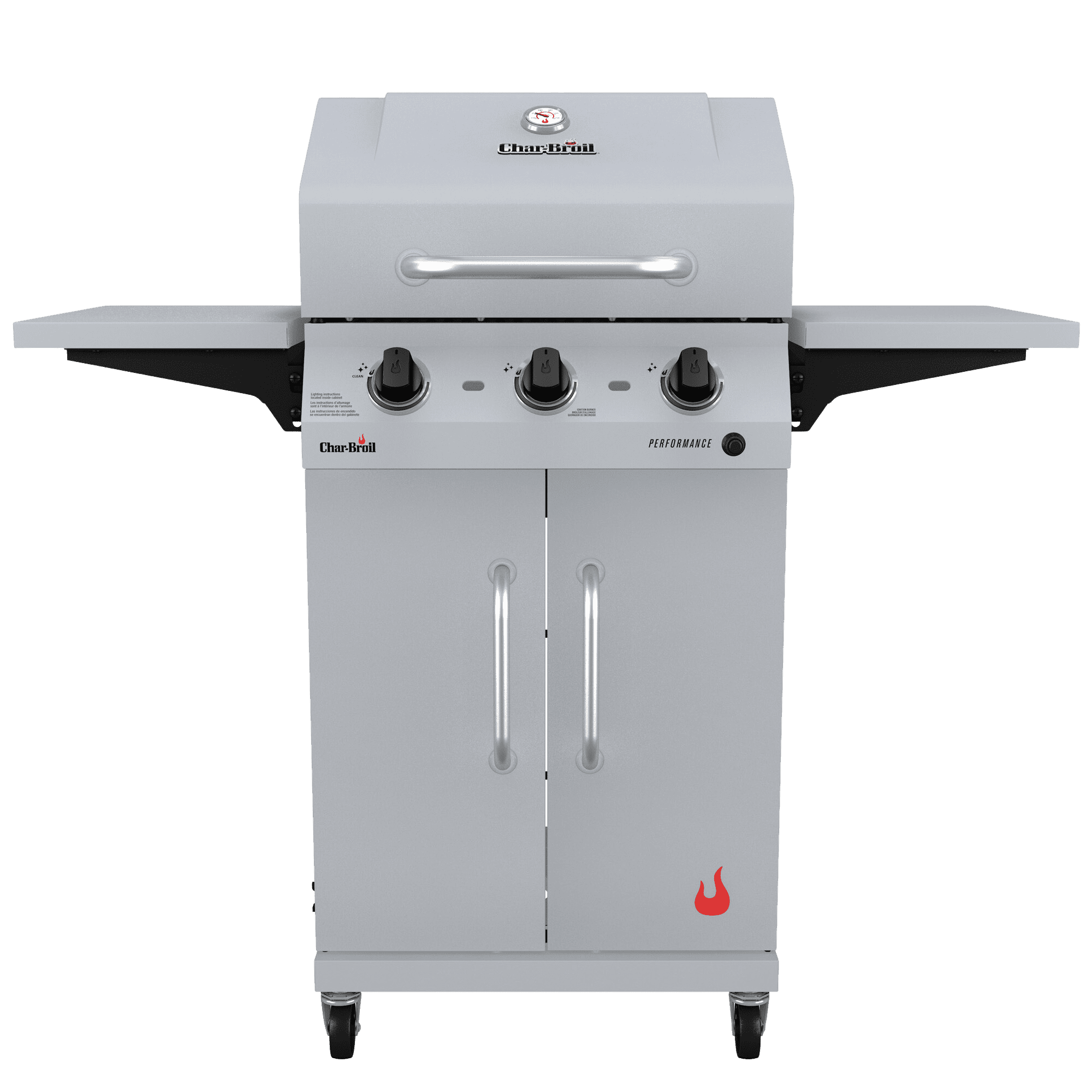 Charbroil? Performance Series? 3-Burner Cabinet Gas Grill, 375 sq in, Clay Charbroil
