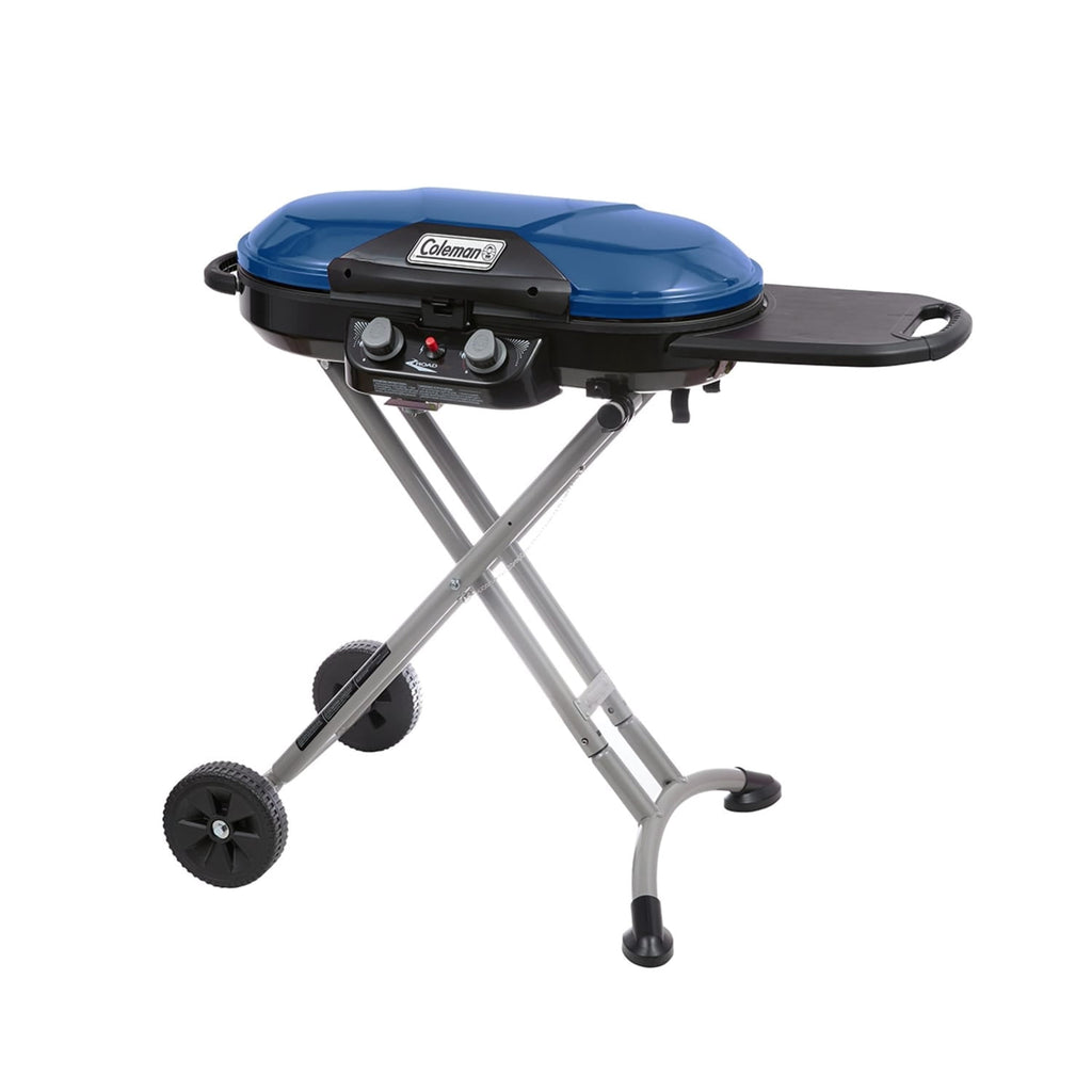 Coleman RoadTrip X-Cursion 2 Burner Propane Grill for Outdoor Camping and BBQ, Stand Up Grill, Blue Gas Grills