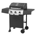 Expert Grill, 3-Burner Propane Gas Grill with Side Table and Wheels, Black Expert Grill