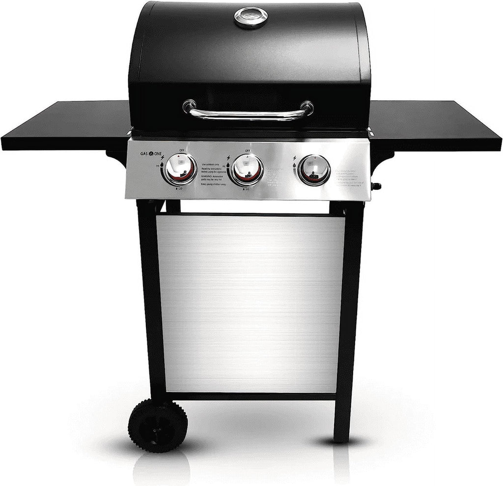 GasOne GP-1030S One 3 Burner Stainless Steel– Outdoor Cabinet Style with Wheels-High-Temperature Paint Gas One