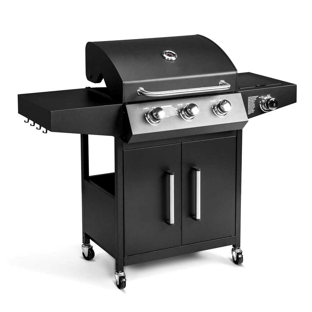 GoDecor Outdoor BBQ Propane Gas Grill for Barbecue Cooking 3 Burners with Side Burner,Patio Picnic Backyard, Outdoor Party,46000BTU GoDecor