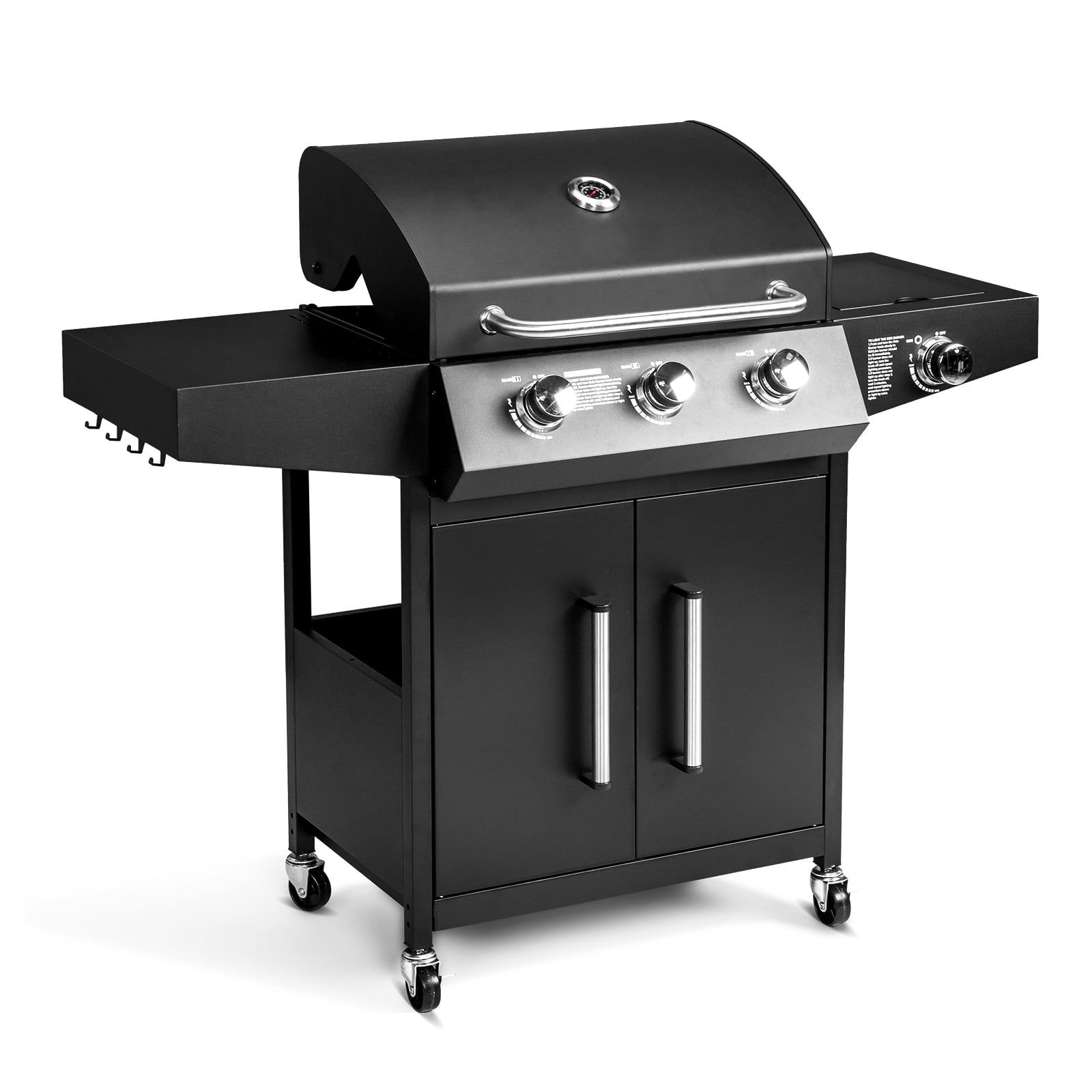 GoDecor Outdoor BBQ Propane Gas Grill for Barbecue Cooking 3 Burners with Side Burner,Patio Picnic Backyard, Outdoor Party,46000BTU GoDecor