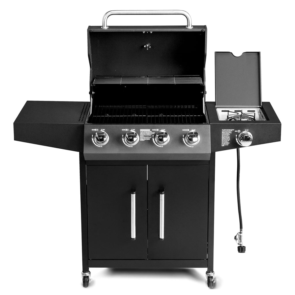 GoDecor Outdoor BBQ Propane Gas Grill for Barbecue Cooking 4 Burners with Side Burner,Patio Picnic Backyard, Outdoor Party,58000BTU GoDecor
