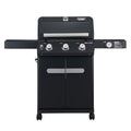 Monument Grills Mesa 3-Burner Black Propane Gas Grill with Clear View Lid and LED Controls Monument Grills