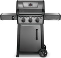 Napoleon Freestyle 365 Natural Gas Outdoor Grill, Graphite Grey  3-Burner BBQ with Stainless Steel Cooking Grates Napoleon
