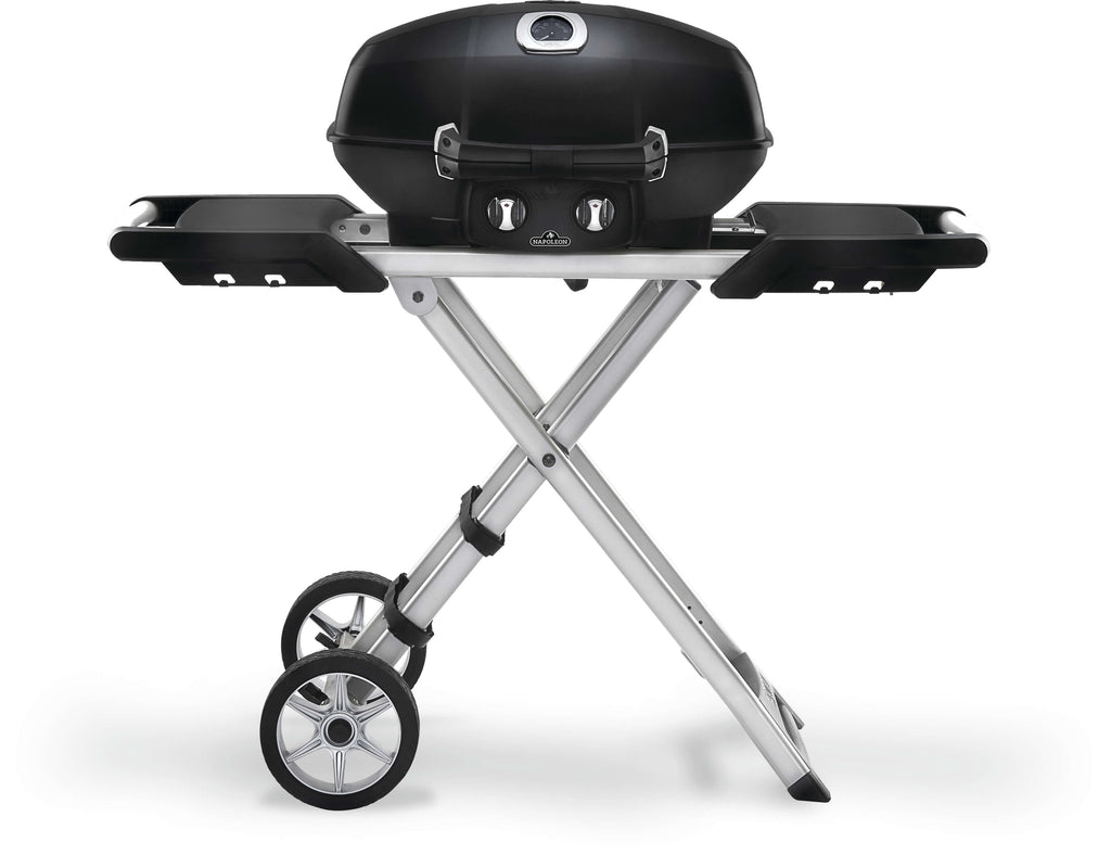 Napoleon TravelQ PRO285 1-Burner with Scissor Cart Propane Gas Portable Grill in Black Napoleon