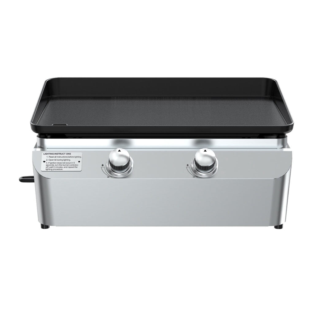 Nexgrill 2-Burner Propane Gas Tabletop Griddle, 19,000 BTUs, 323 SQ In, Stainless Steel Control Panel, Small Portable Propane Griddle for Outdoor Cooking, Camping, BBQs, and More - 820-0061 Nexgrill