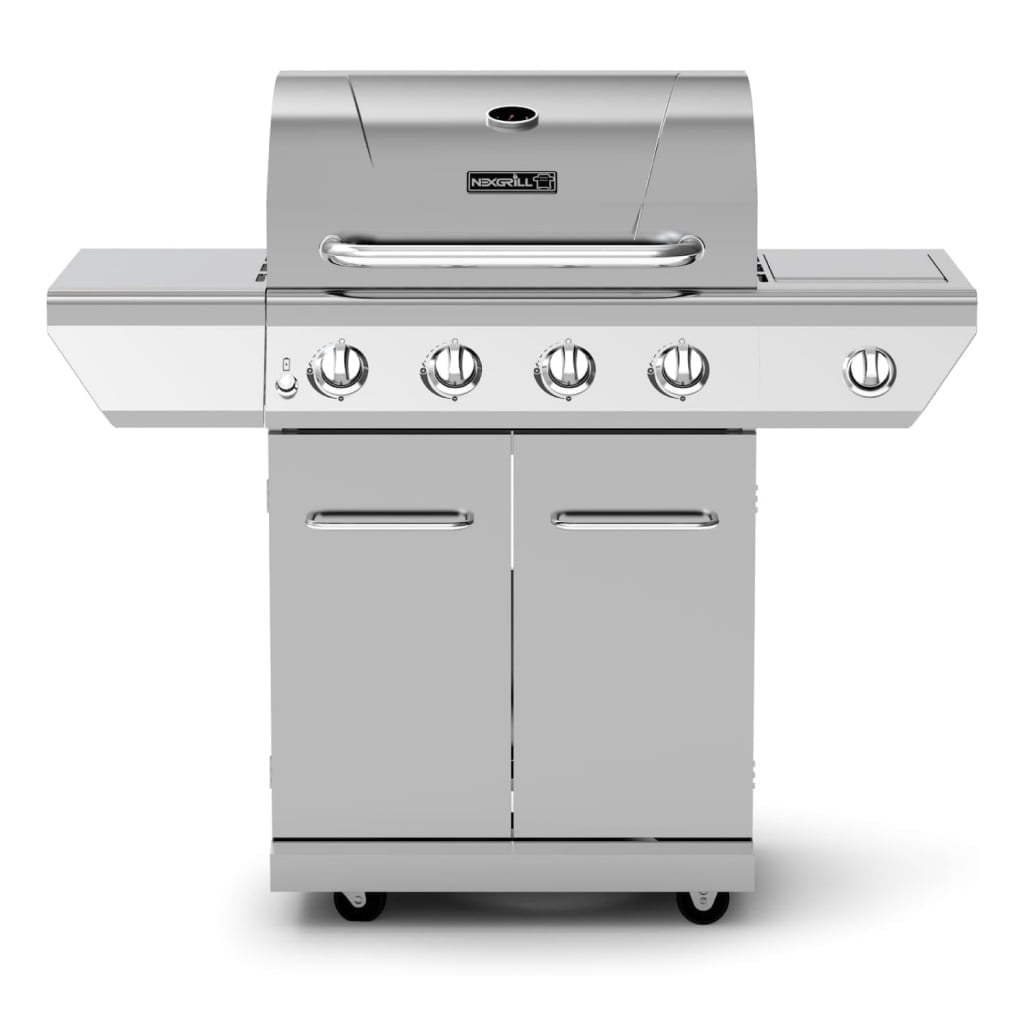Nexgrill 4-Burner Propane Gas Grill with Side Burner, Stainless Steel Frame, 626 SQ In Total Cooking Space, 60,000 BTUs Output, BBQ Grill Perfect for Outdoor Gatherings - 720-0830H Gas Grills