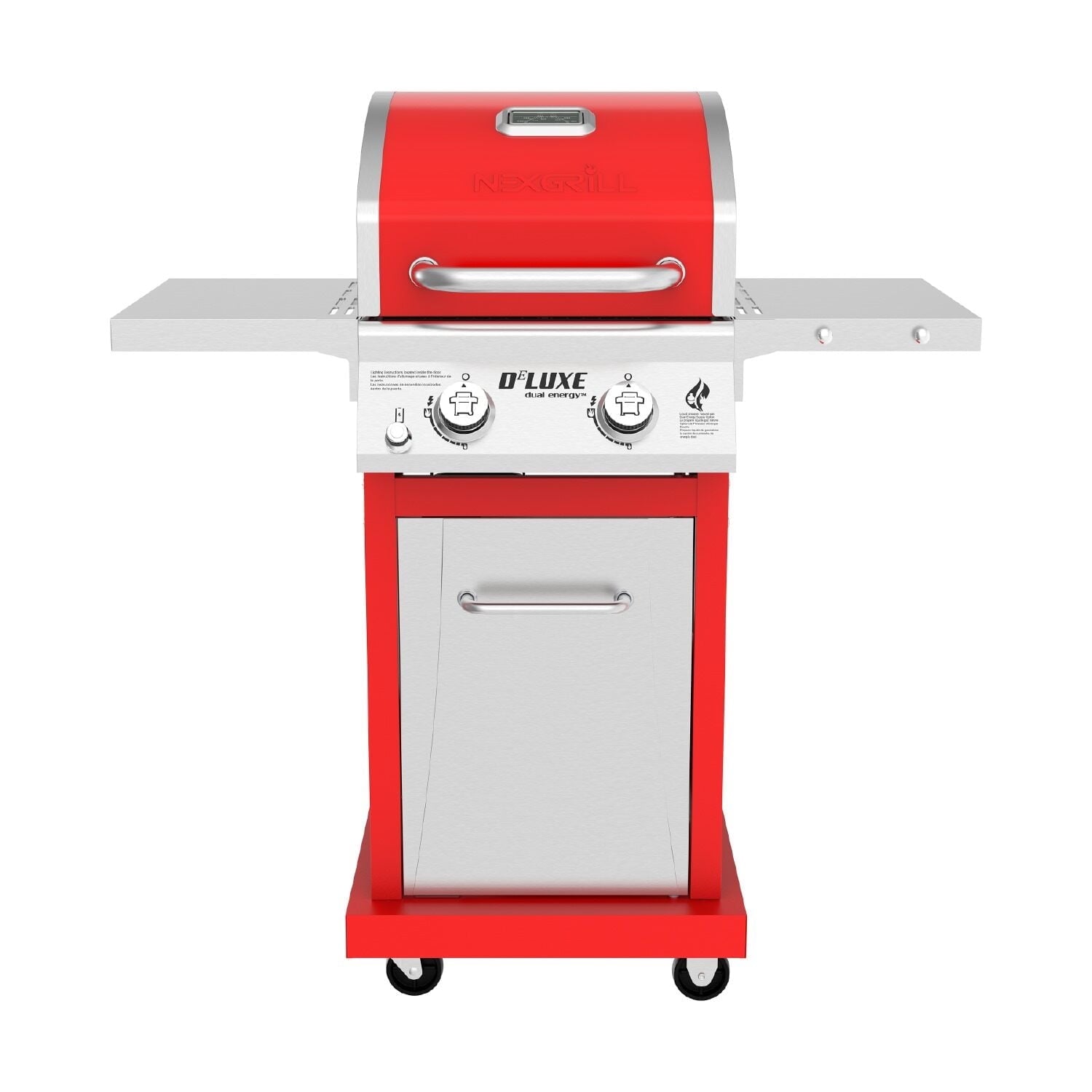 Nexgrill Deluxe 2-Burner Gas Grill with 401 SQ In Grate, 28000 BTUs, Stainless Steel Control Panel & Foldable Side Table, Propane BBQ Grill for Outdoor Cooking, Patios, Backyards and More -720-0864R Gas Grills