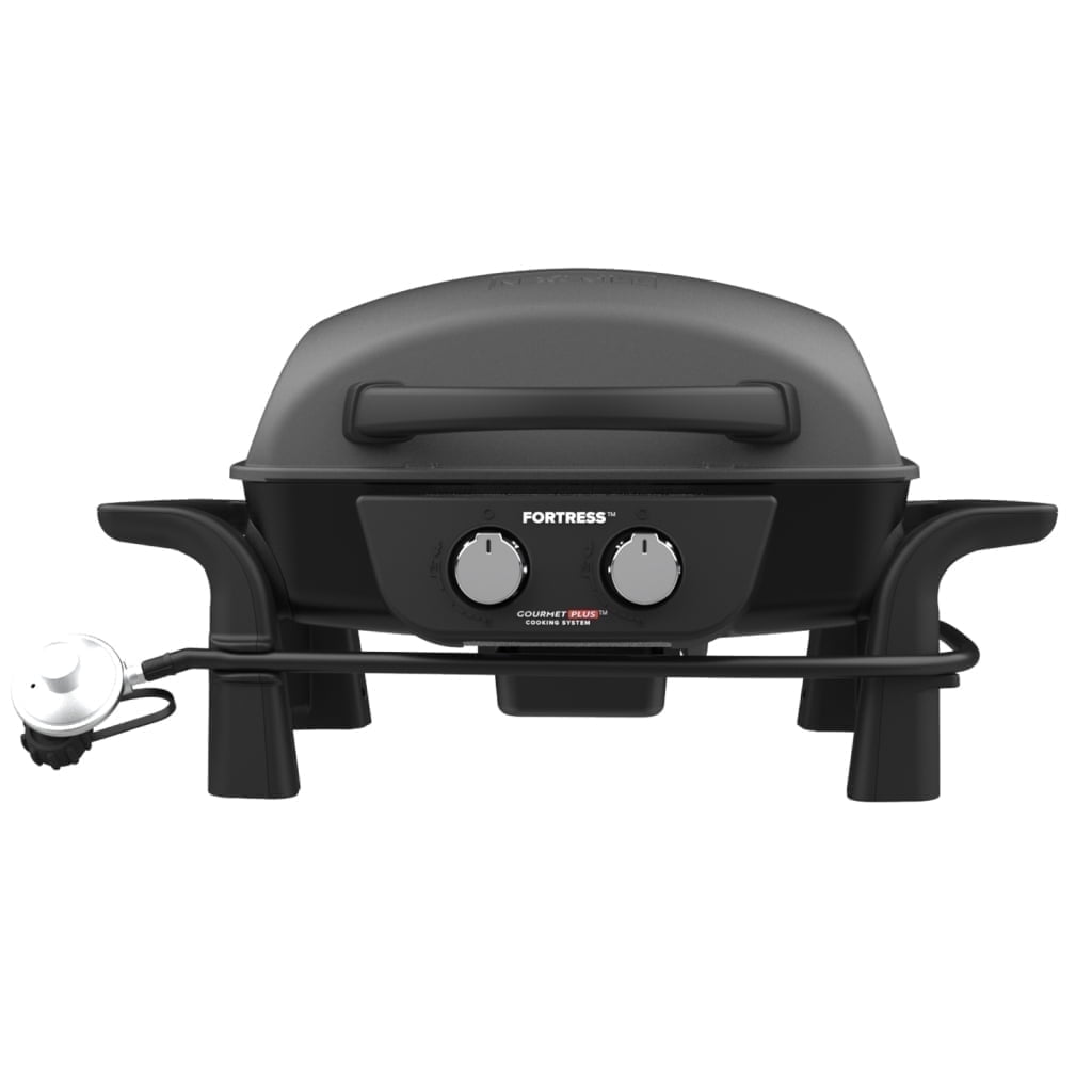 Nexgrill Fortress 2-Burner Portable Gas Grill & Griddle Combo with 263 SQ In Cooking Space, Easy Lift Handles, 13,500 BTU, 2-in-1 Small Tabletop Grill for Camping, Outdoor Cooking, and More 820-02005 Nexgrill