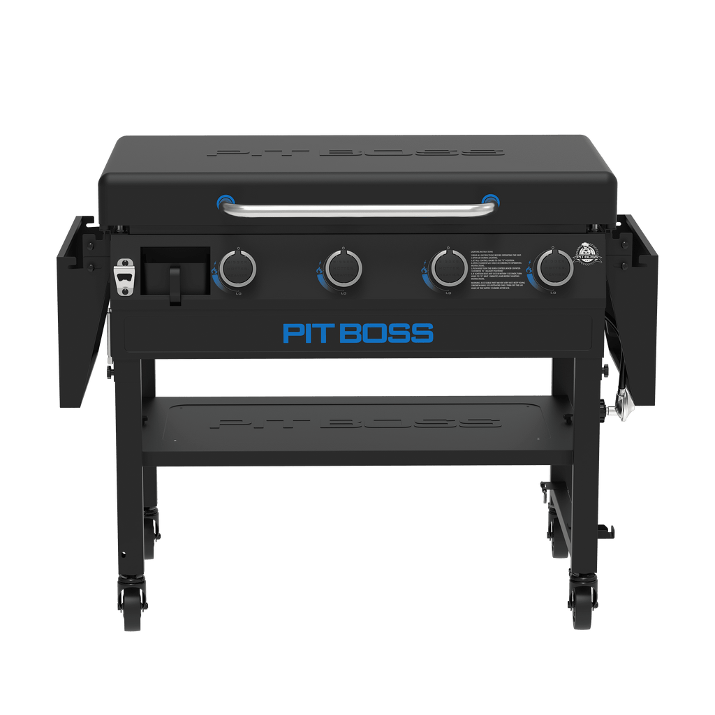 Pit Boss 4-Burner Deluxe Propane Griddle with Lid + Shelves Pit Boss