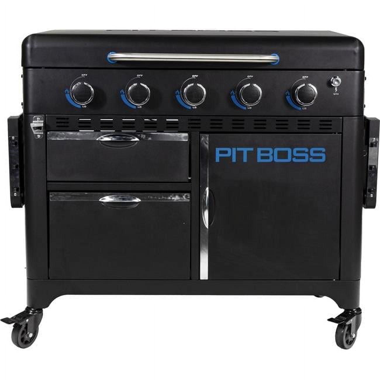 Pit Boss 5-Burner Black Gas Cabinet Grill Pit Boss
