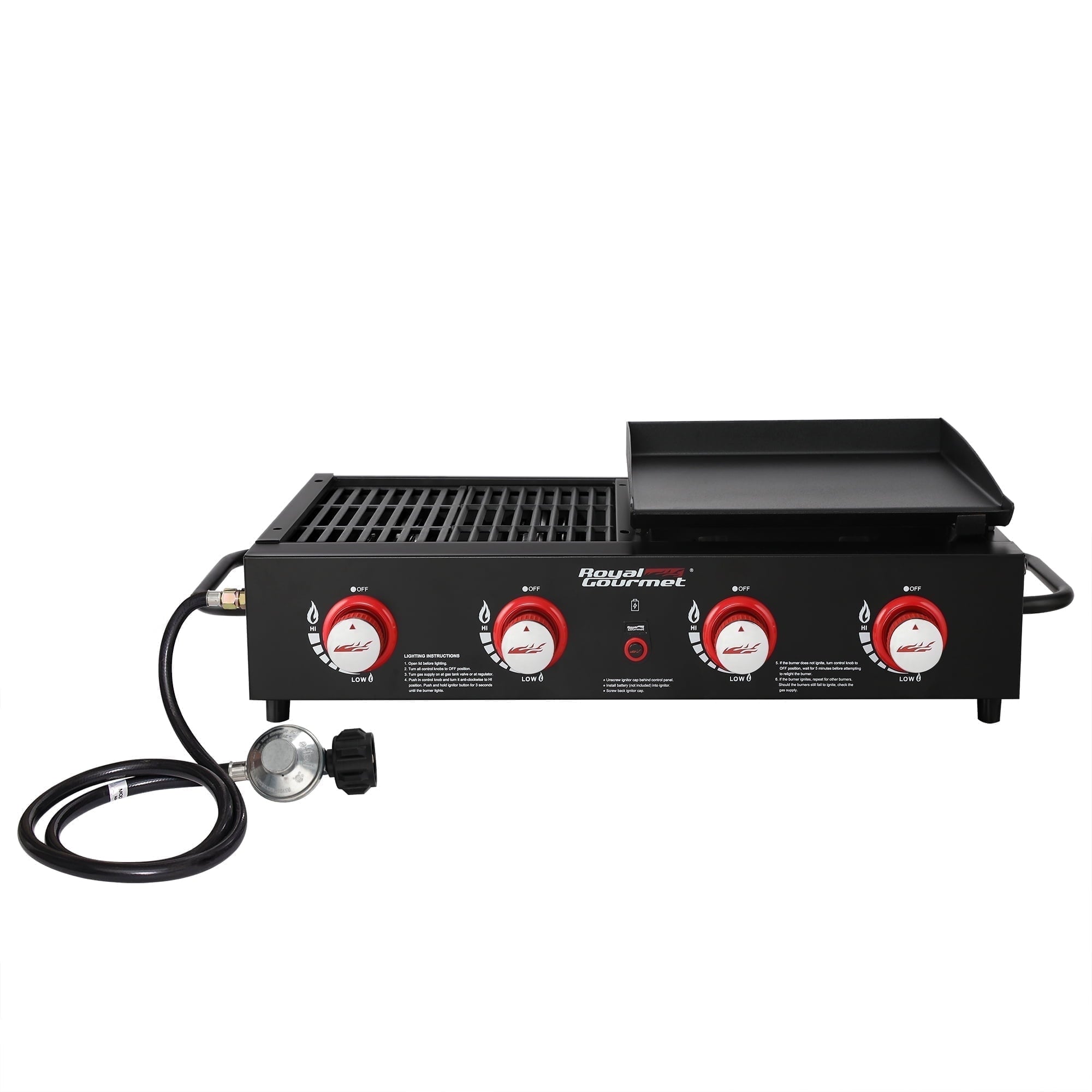 Royal Gourmet 4-Burner GD4002T Portable Gas Grill and Griddle Combo, 40000 BTU Royal Gourmet