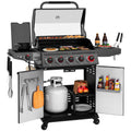 Royal Gourmet GA5407H 5-Burner BBQ Gas Grill with Sear Burner and Lidded Side Burner,Cabinet Style Grill for Outdoor Grilling and Backyard Cooking, Black Royal Gourmet