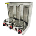 Techtongda Shawarma Machine Gas Kebab Gyro Grill Machine Propane Doner Kebab Machine with 3 Burners Techtongda