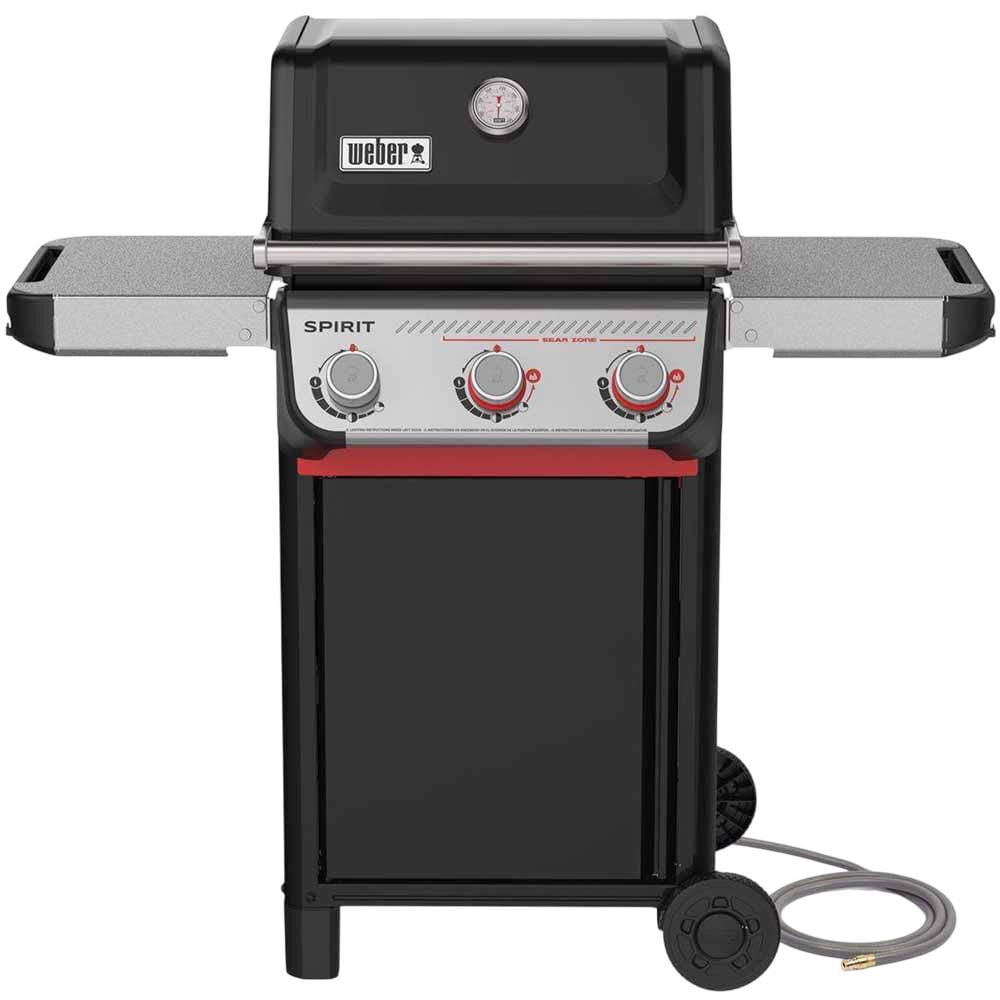 Weber Spirit Gas Grill, E-325 3 Burner Natural Gas Grill with Wheels, Black Weber