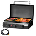Zintown Propane Griddle Table Top Grill Camping Griddle Portable with 3 Burner Zintown