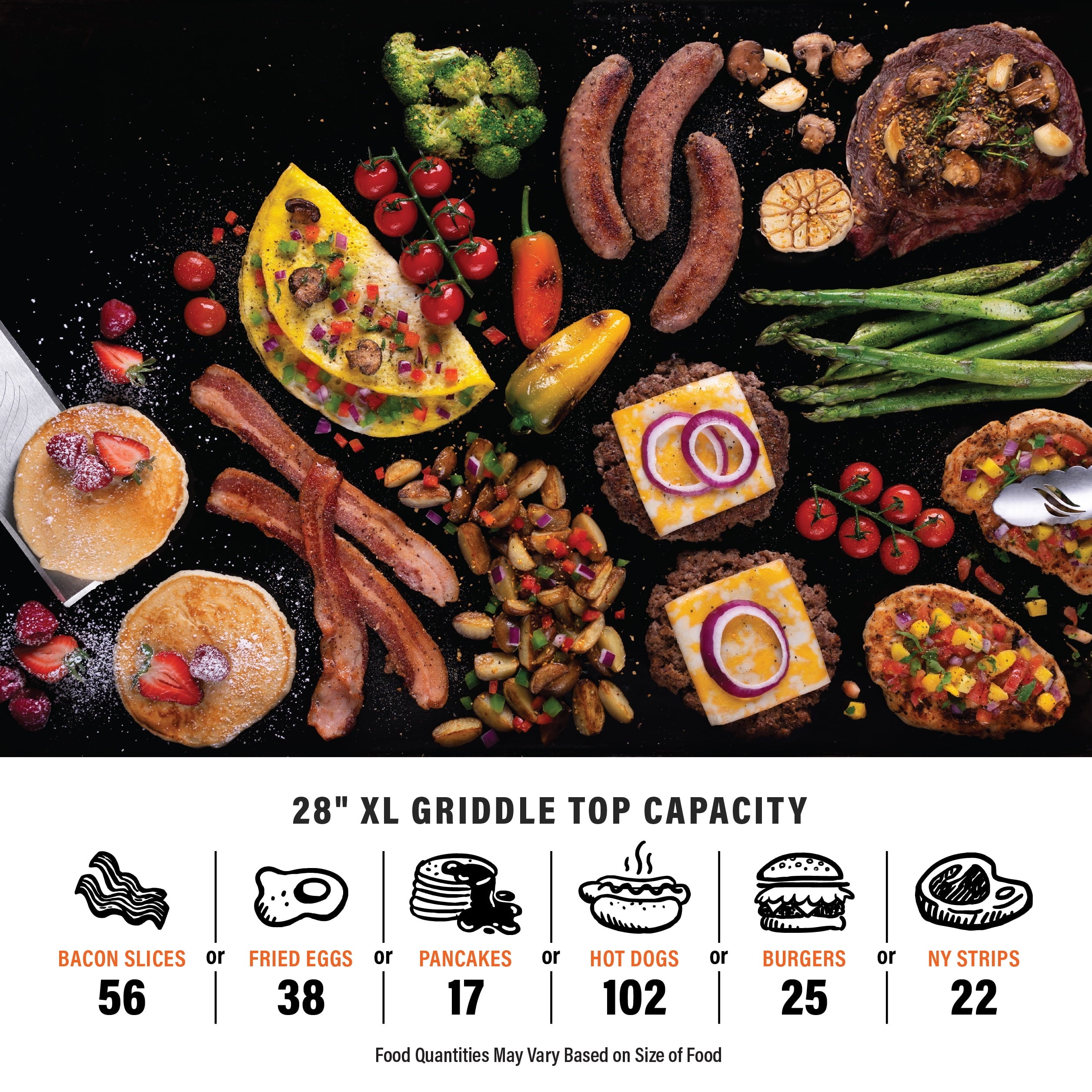 Blackstone Adventure Ready Outdoor Griddle, 28 Inch 2-Burner Flat Top Grill with Flexfold Legs, Gray Blackstone