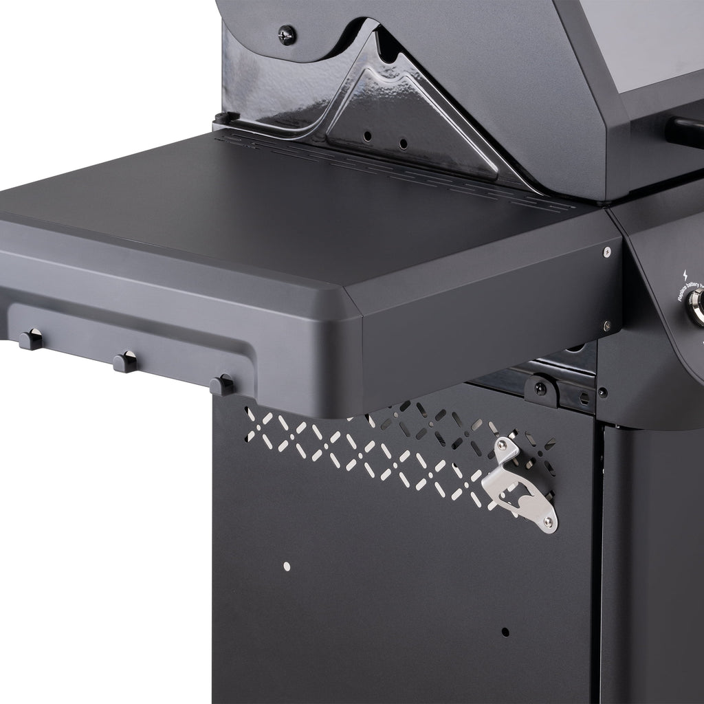Monument Grills Mesa 3-Burner Black Propane Gas Grill with Clear View Lid and LED Controls Monument Grills