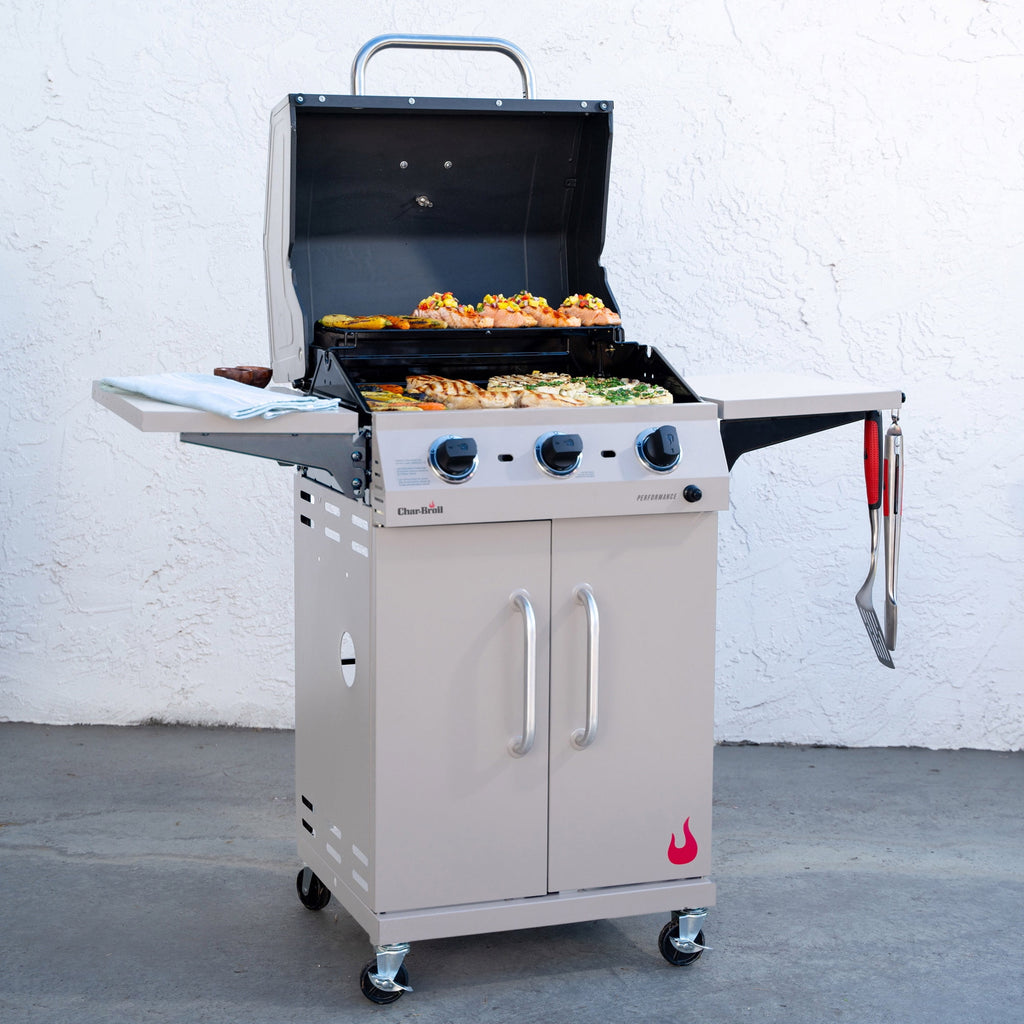 Charbroil? Performance Series? 3-Burner Cabinet Gas Grill, 375 sq in, Clay Charbroil