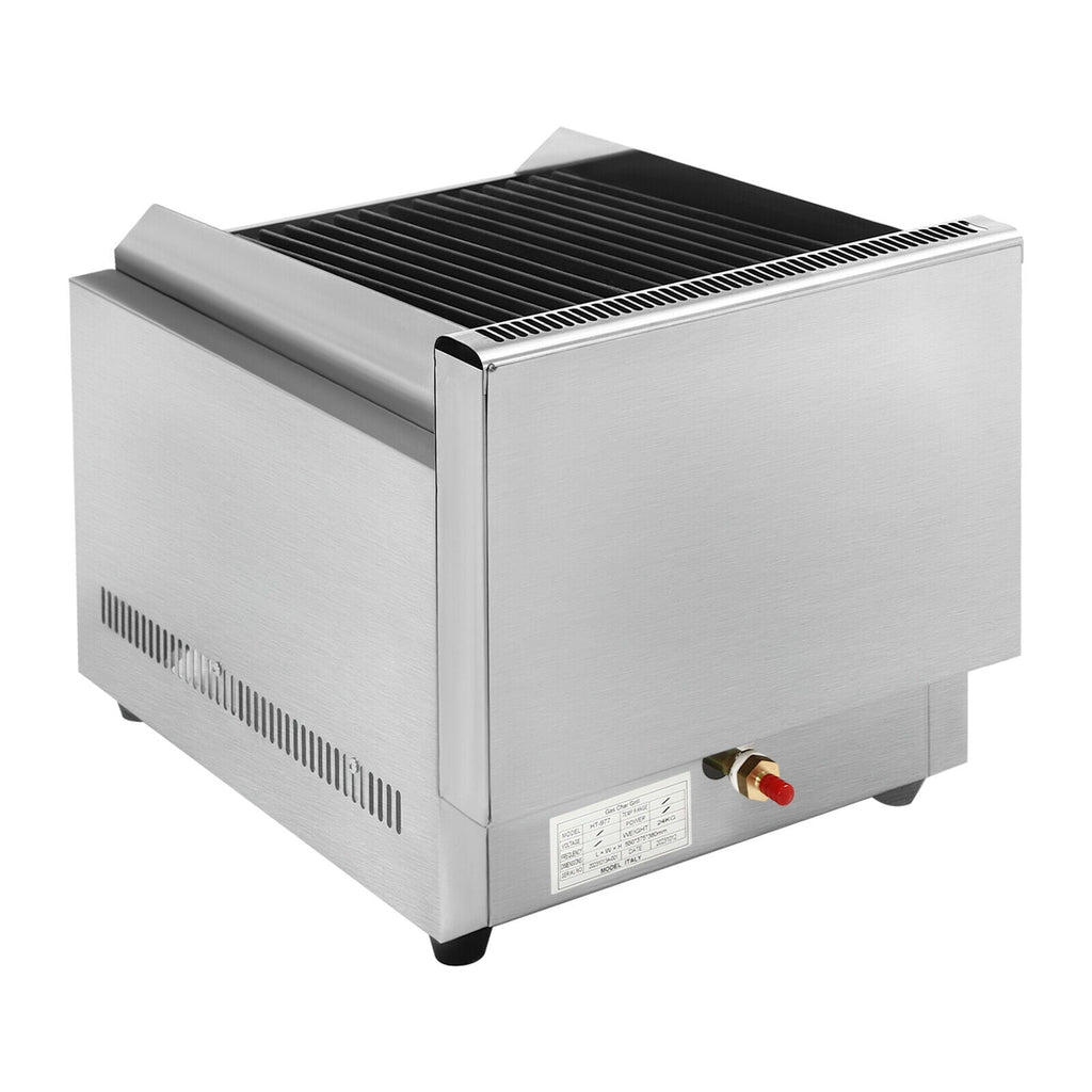 TFCFL 2 Burner Commercial Gas Grill LPG Tabletop Radiant Char Broiler Grill Camping Picnic BBQ Cooker TFCFL