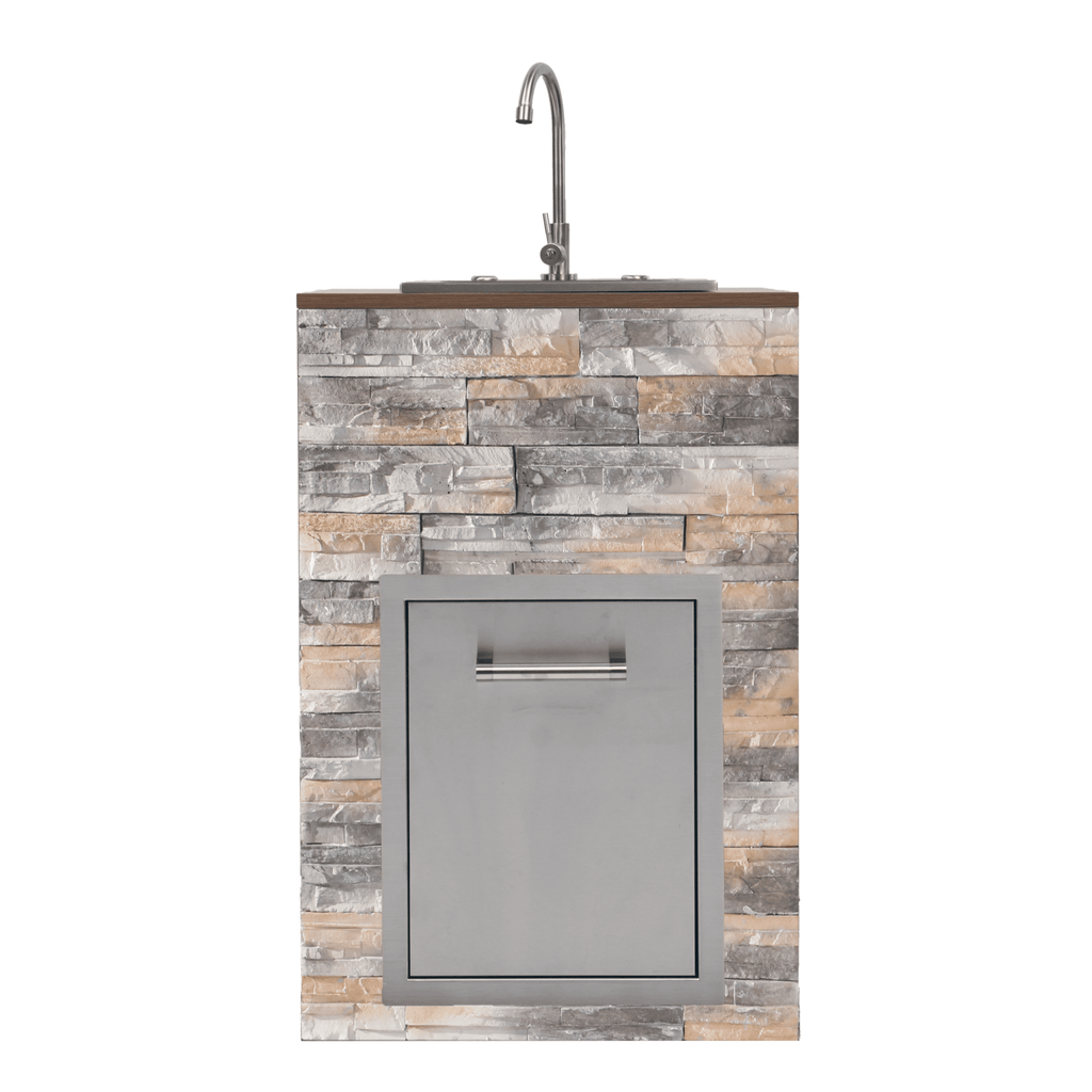 Navratil 4-Burner Silver Propane Built-in Outdoor Gas Grill with Rust Resistant Navratil