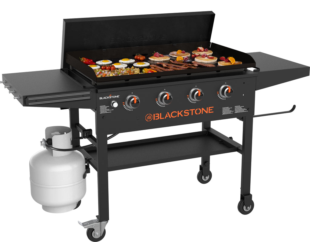 Blackstone Original 4-Burner 36 Propane Omnivore Griddle With Protective Soft Cover Gas Grills