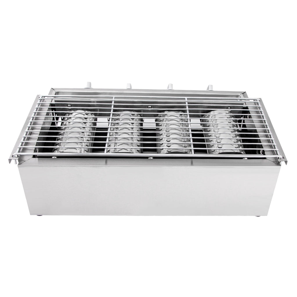 4 Burner Gas BBQ Grill Stainless Steel – LPG Only, 2800Pa Low Pressure, Portable TOOL1SHOoo