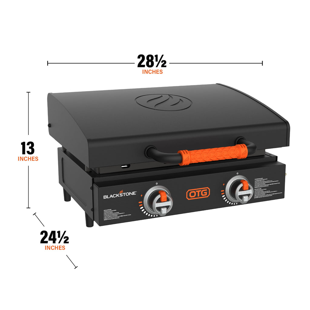 Blackstone OTG 2-Burner 22 Propane Omnivore Tabletop Griddle with Hood Blackstone