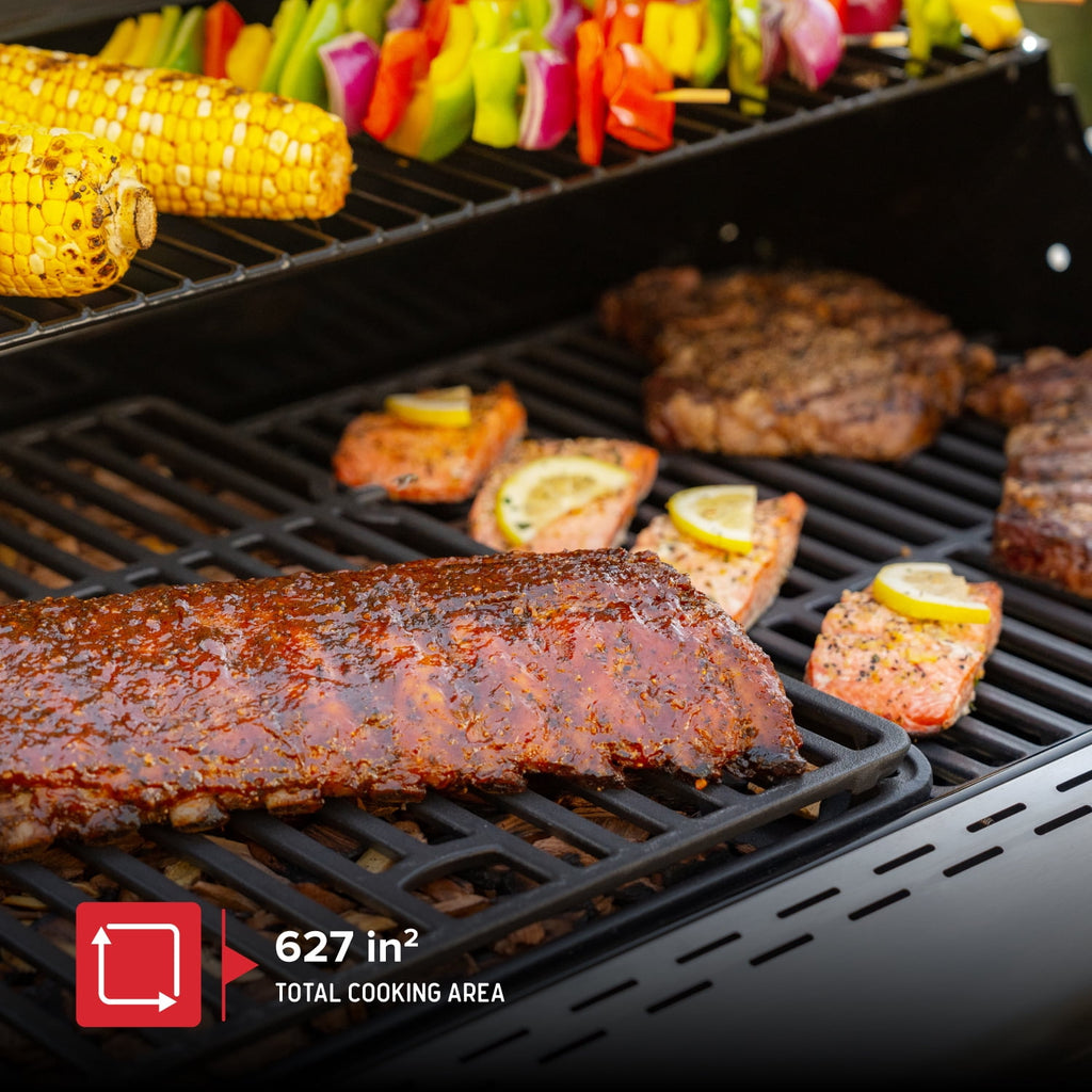 Nexgrill 4-Burner Dual Fuel Gas Grill with Side Burner and Griddle Insert, 627 SQ In Total Cooking Space, 59,000 BTUs Output, BBQ Grill Perfect for Outdoor Gatherings - 720-0958HE Gas Grills
