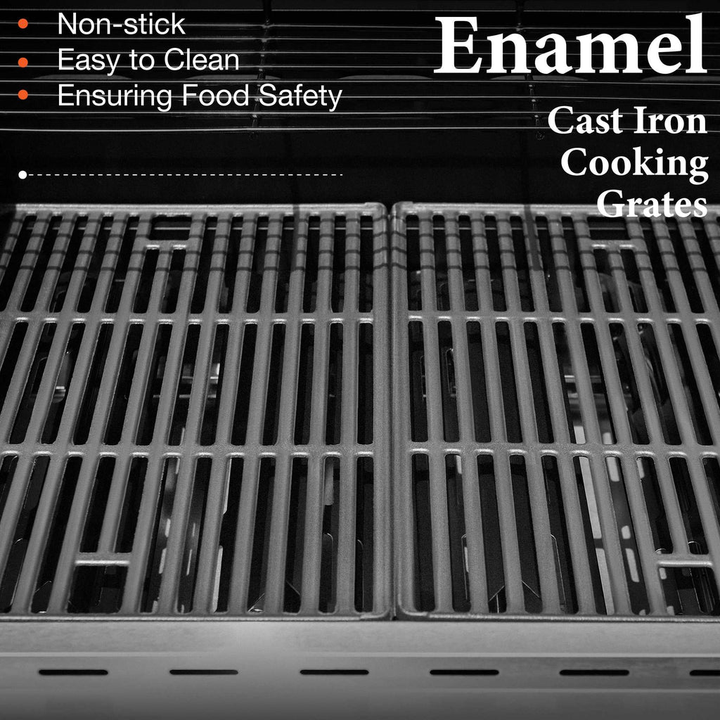 MF Studio 4 Burner Propane Gas Outdoor Grill with Side Burner Stainless Steel BBQ Grill Gas Grills