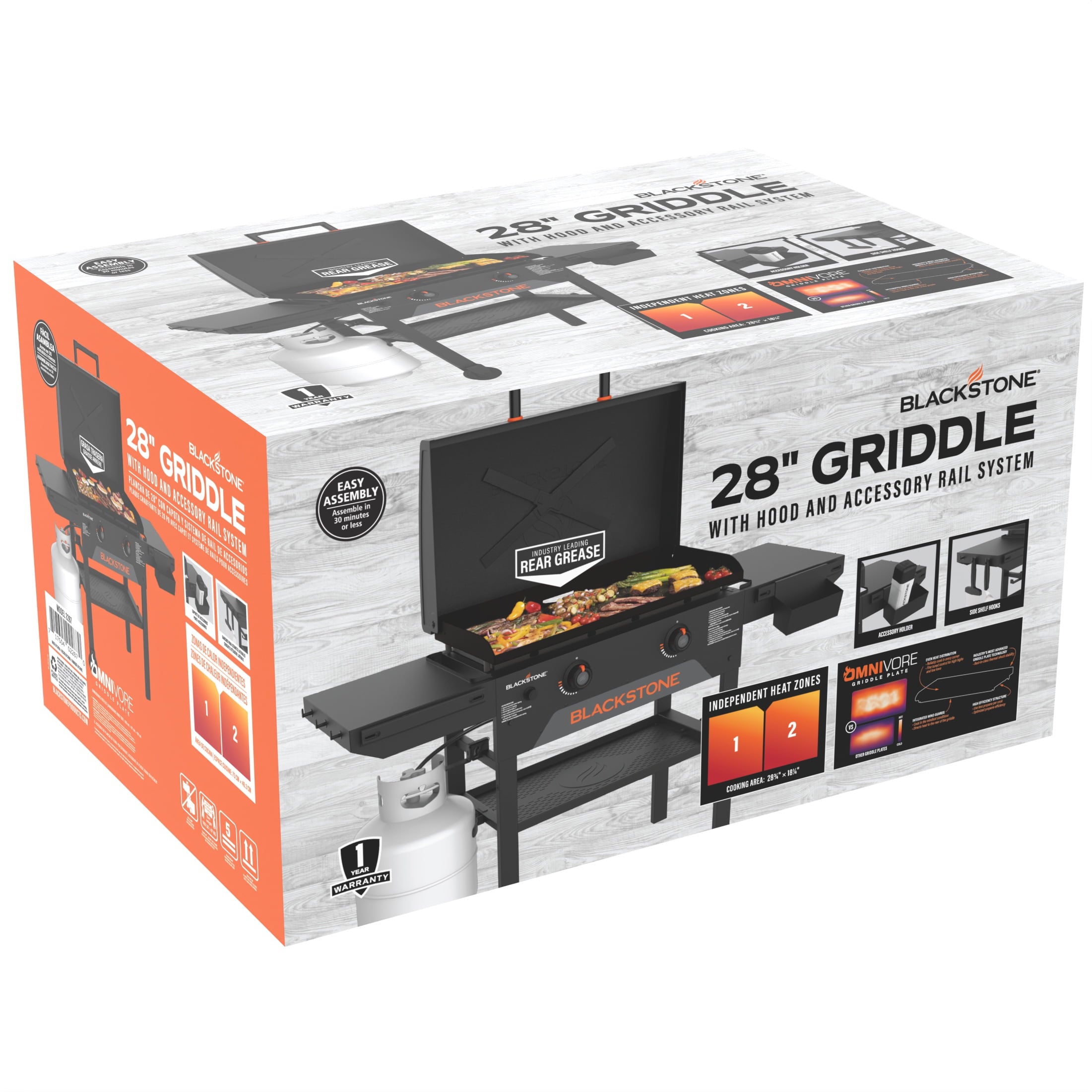 Blackstone Original 28” Omnivore Griddle with 'X' Brace Hood Blackstone