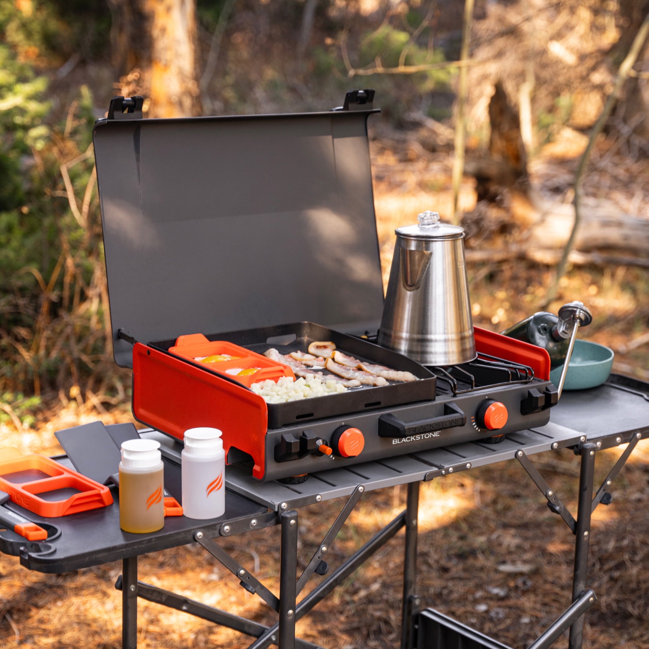 Blackstone Adventure Ready 12x14 Propane Camping Griddle with Side Burner Gas Grills