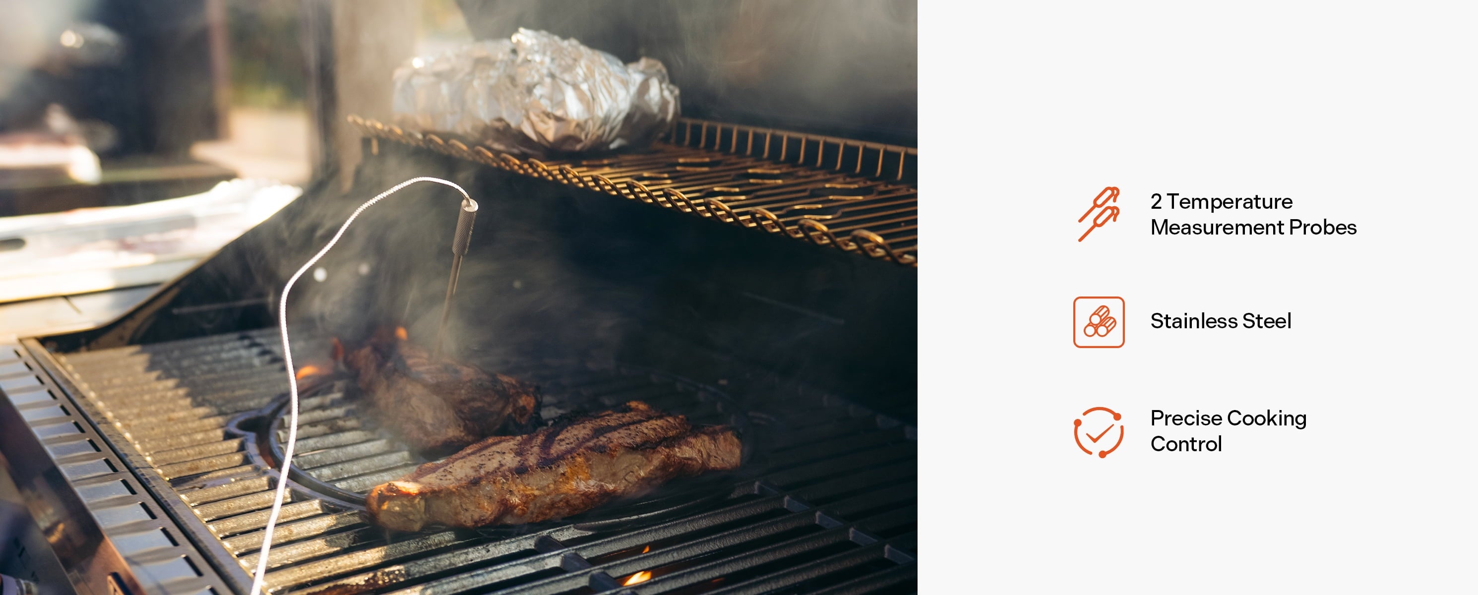 Monument Grills 6+1 Burner Smart Tech Propane Gas Grill for Outdoor Cooking , Denali 605Pro Stainless Steel Grill 78,000 BTU with Side Sear Burner, Smoker Box, Cover and Rotisserie Kit My Store