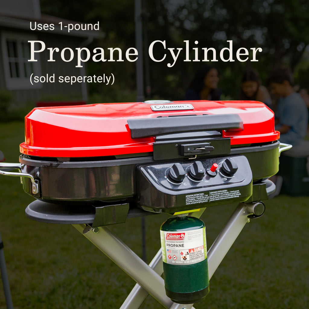 Coleman RoadTrip 285 Standup Propane Gas Grill, Red Gas Grills