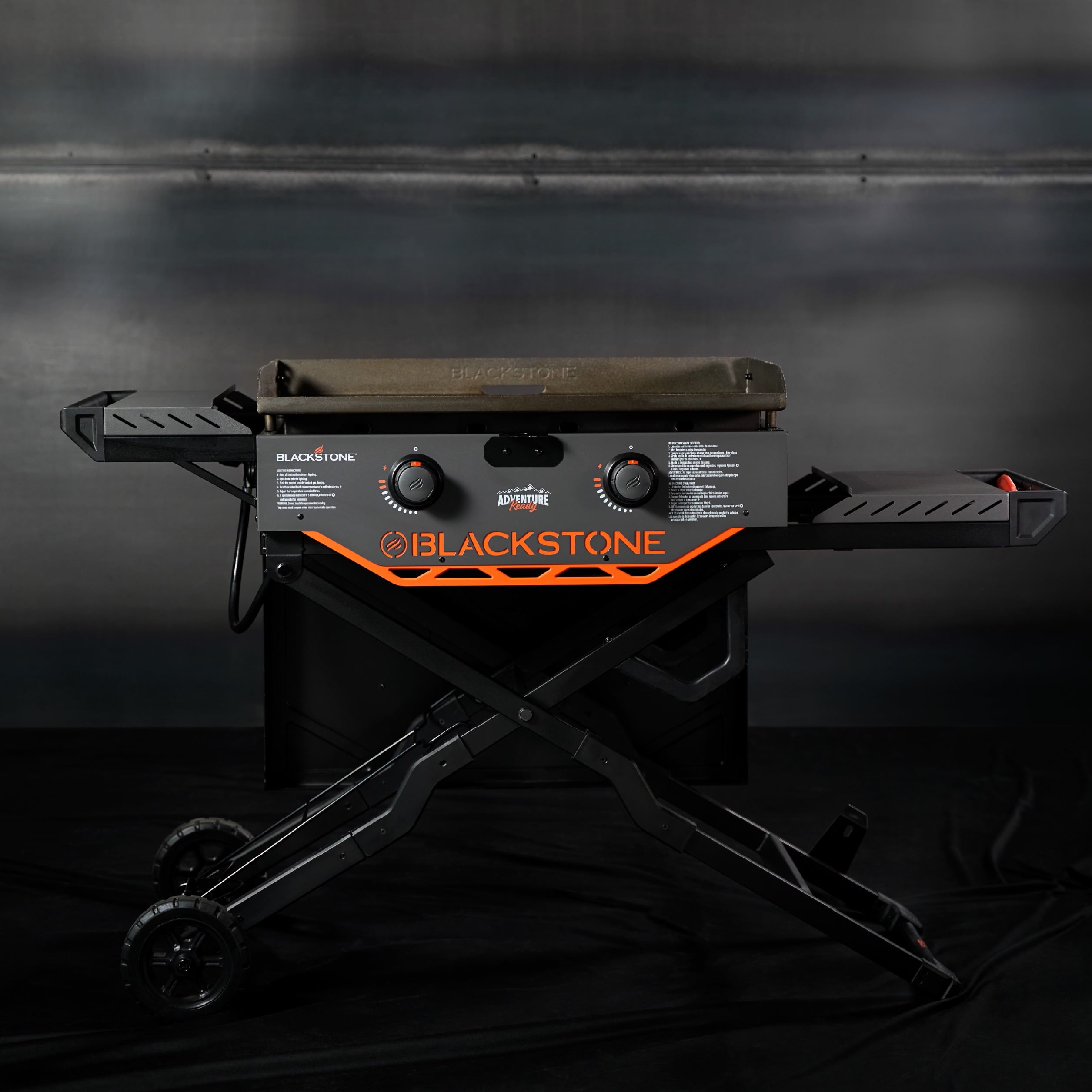 Blackstone Adventure Ready Outdoor Griddle, 28 Inch 2-Burner Flat Top Grill with Flexfold Legs, Gray Blackstone
